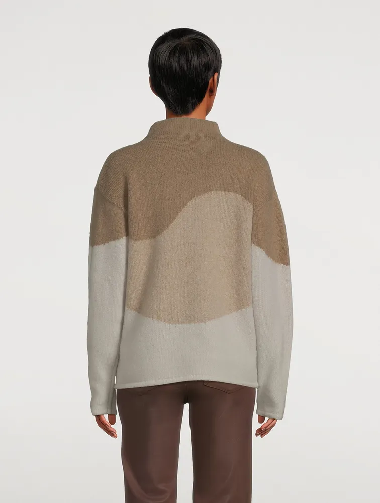 Brushed Intarsia Wool Sweater