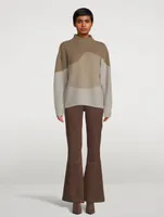 Brushed Intarsia Wool Sweater
