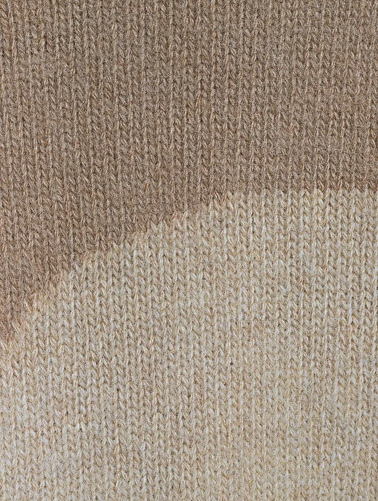 Brushed Intarsia Wool Sweater
