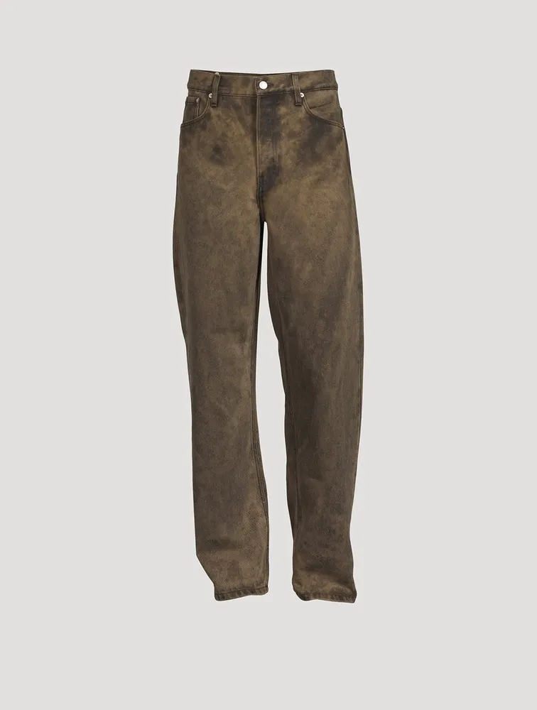 Pine Overdyed Straight-Leg Jeans
