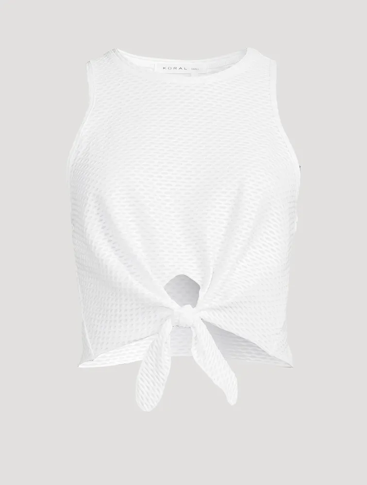 Mayra Tie-Front Muscle Tank Top