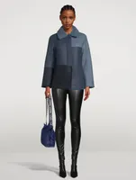 Reversible Patchwork Shearling Coat