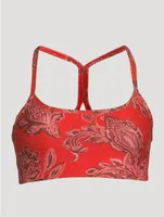 SoftMark Racerback Bra Paisley Print
