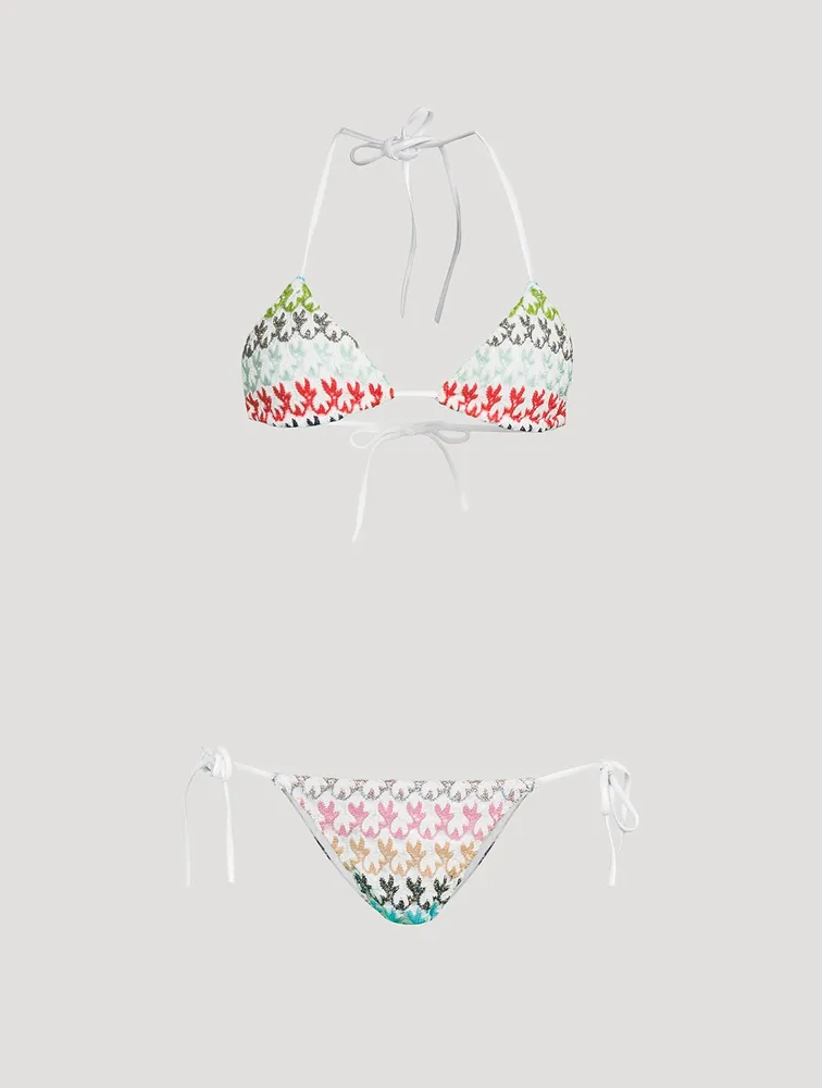 Zig Zag Jacquard Bikini Set