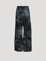 Daisy Wide-Leg Trousers Tie-Dye Print
