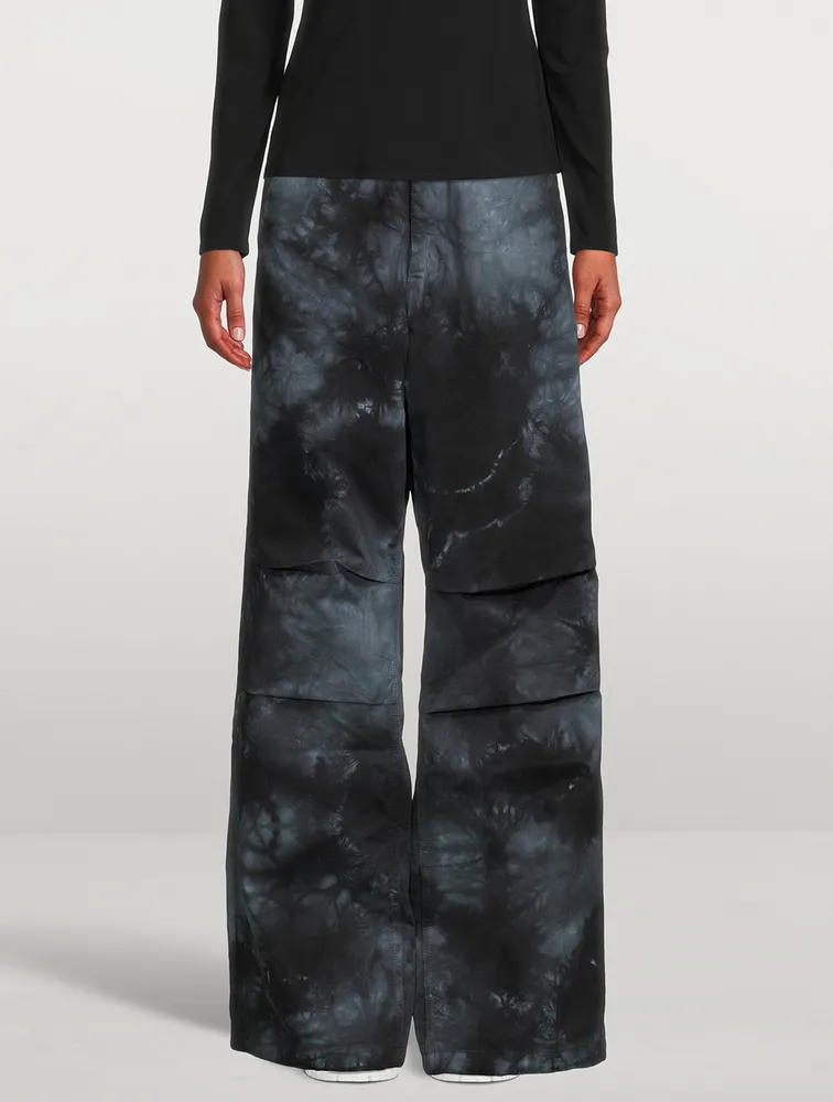 Daisy Wide-Leg Trousers Tie-Dye Print