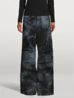 Daisy Wide-Leg Trousers Tie-Dye Print