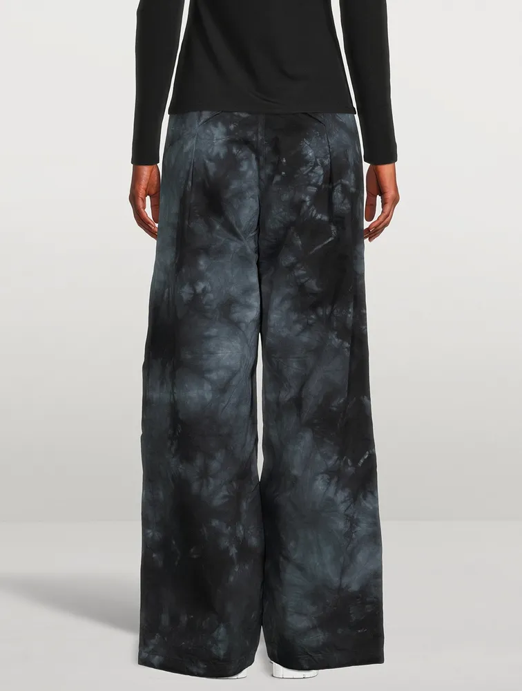 Daisy Wide-Leg Trousers Tie-Dye Print