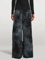 Daisy Wide-Leg Trousers Tie-Dye Print