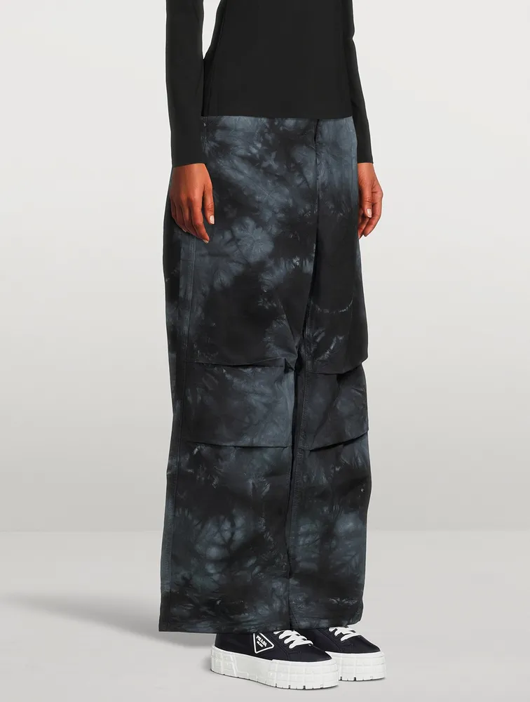 Daisy Wide-Leg Trousers Tie-Dye Print