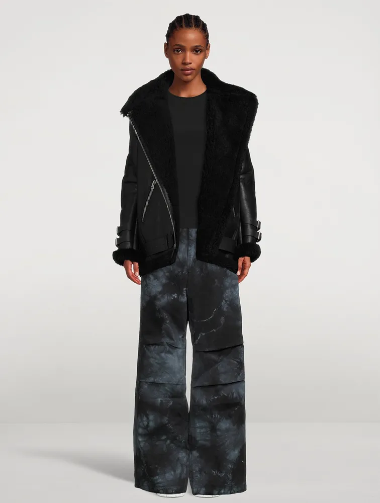 Daisy Wide-Leg Trousers Tie-Dye Print
