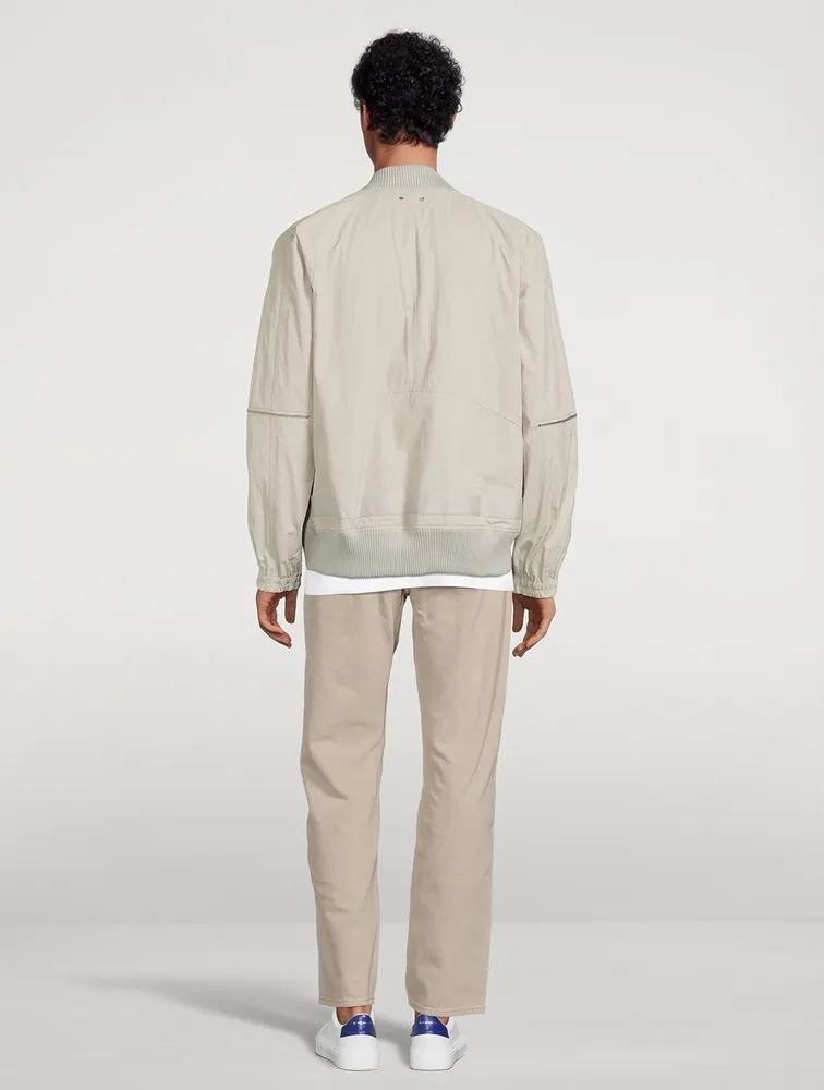 Zip Mesh Bomber Jacket