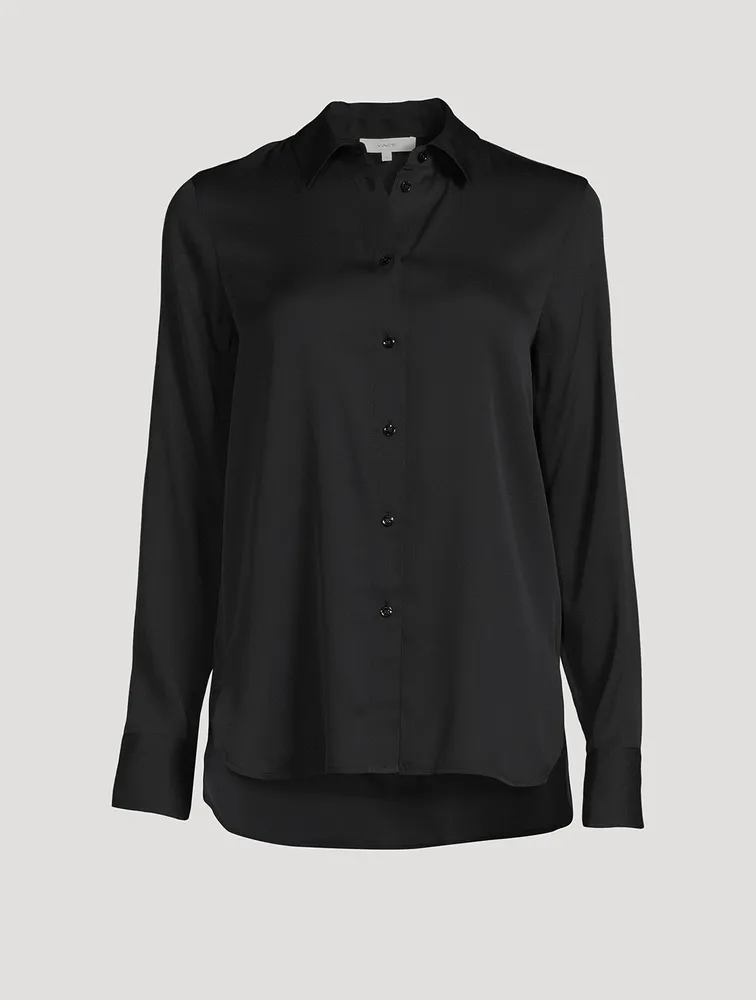 Slim Fitted Stretch-Silk Shirt