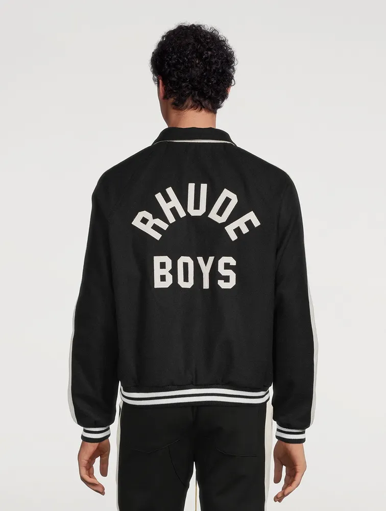 Boys Signature Wool-Blend Bomber Jacket
