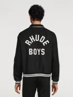 Boys Signature Wool-Blend Bomber Jacket
