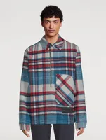 Wool Anorak Shirt Check Print