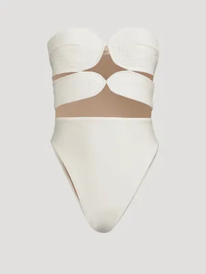 Matelassé One-Piece Swimsuit