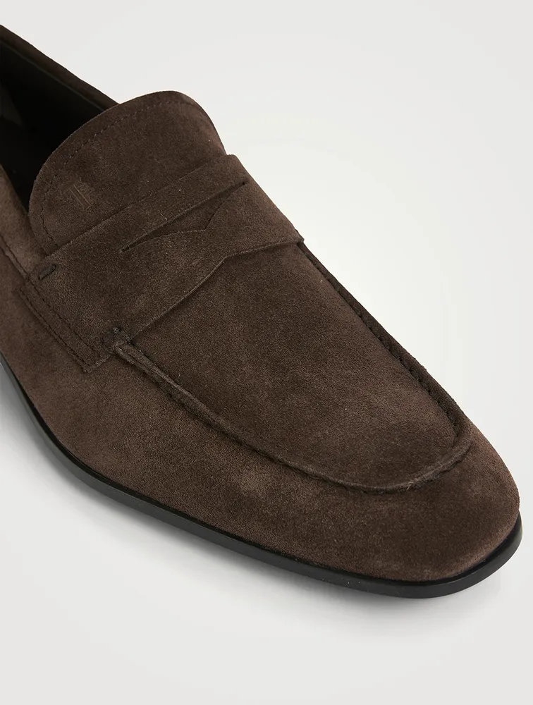 Suede Penny Loafers