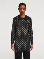 Polka Dot Chiffon Blouse