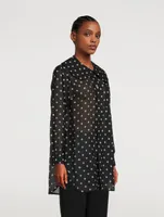 Polka Dot Chiffon Blouse