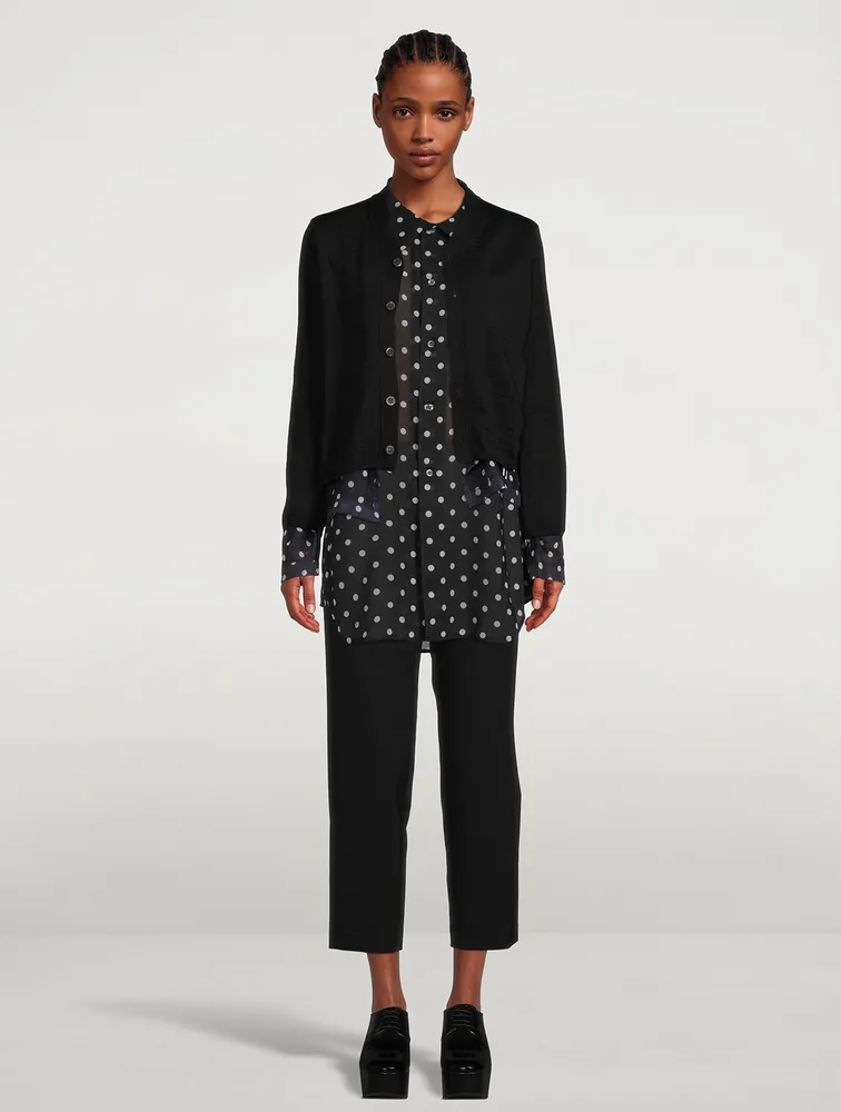 Polka Dot Chiffon Blouse