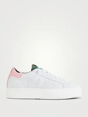 Thea Perforated Leather Platform Sneakers