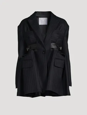 Jacket Chalk Stripe Print