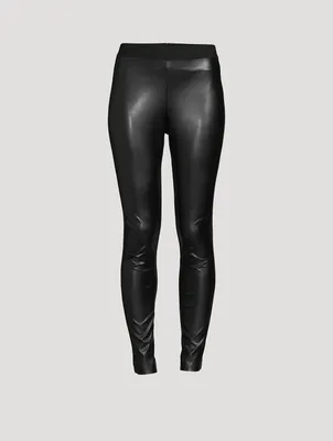 Faux Leather x Cotton Leggings