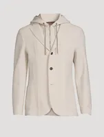 Wool Zip Jacket With Hood