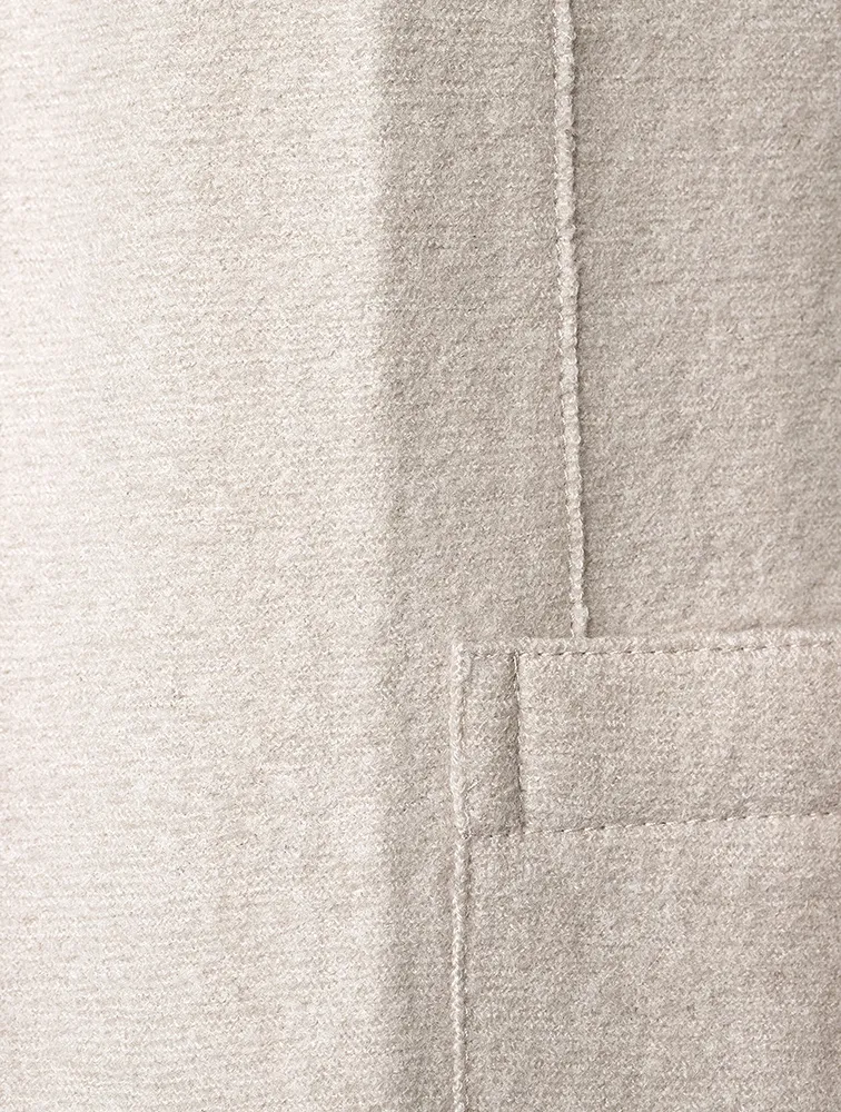 Wool Zip Jacket With Hood