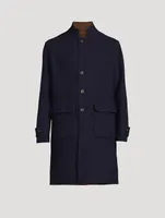 Wool Reversible Single-Breasted Jacket