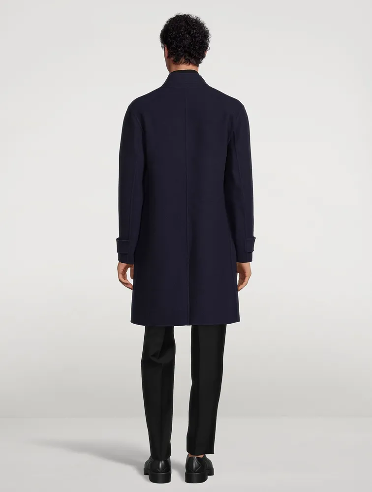 Wool Reversible Single-Breasted Jacket