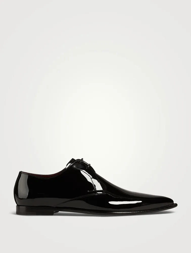 Leather Point-Toe Laced Shoes