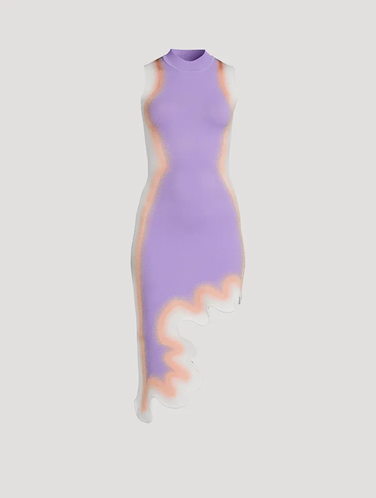 Mia Signature Wavy Dress Spray Print