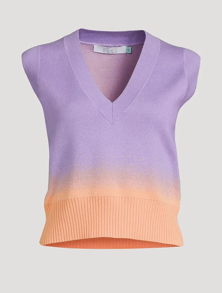 Carme Sweater Vest Spray Print