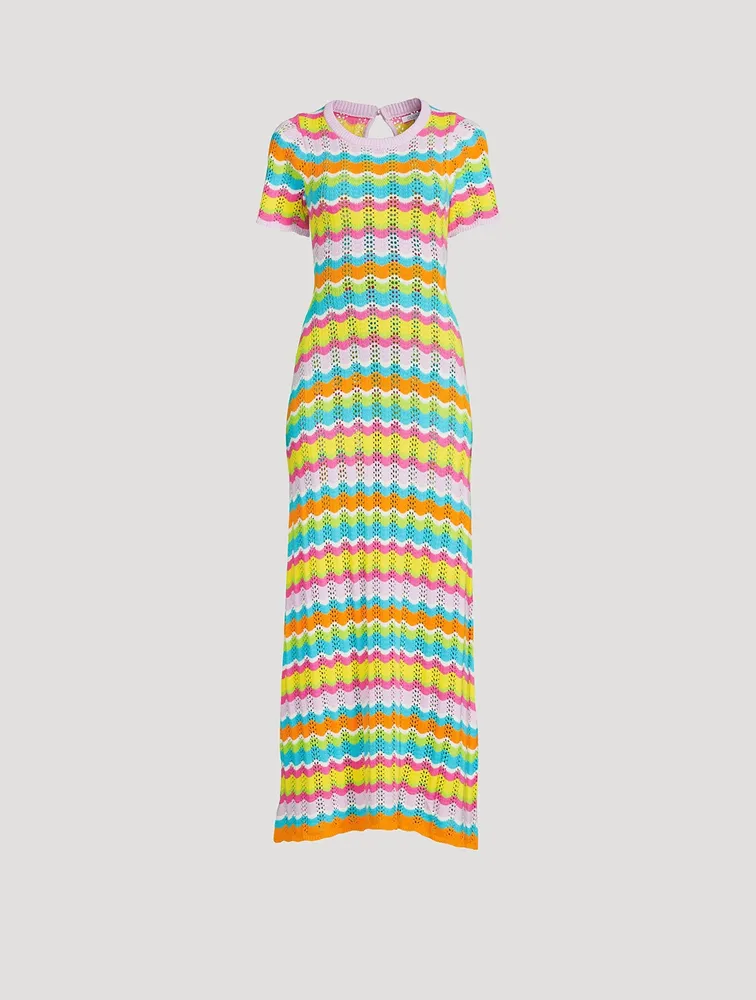 Kaila Pointelle Knit Maxi Dress