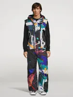 Modular Down Vest Splatter Print
