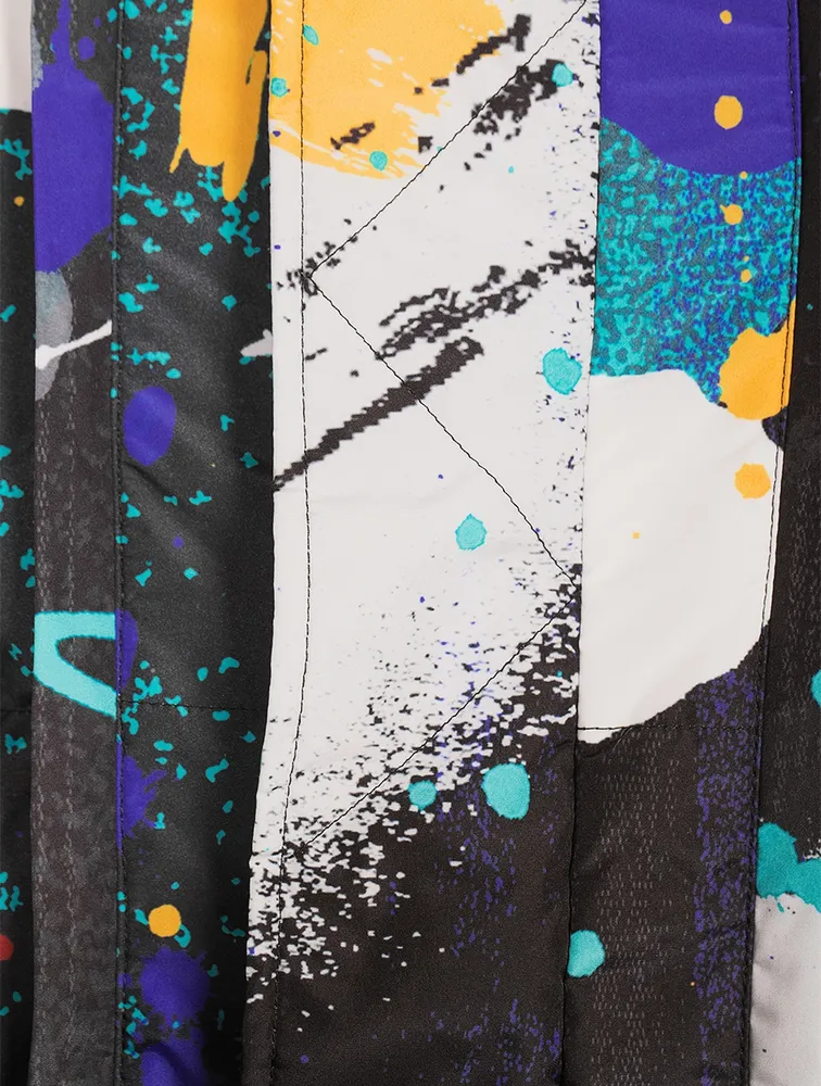 Modular Down Vest Splatter Print