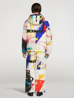 Utility Down Jacket Splatter Print
