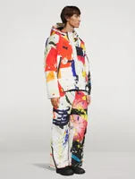 Utility Down Jacket Splatter Print