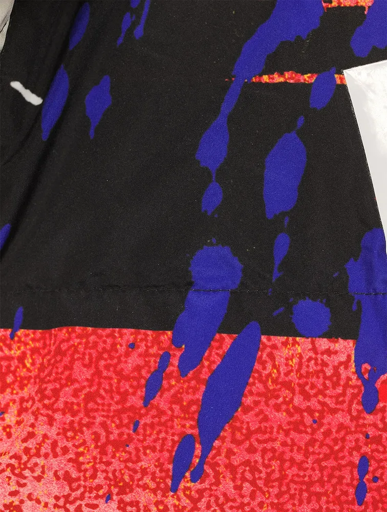 Utility Down Jacket Splatter Print