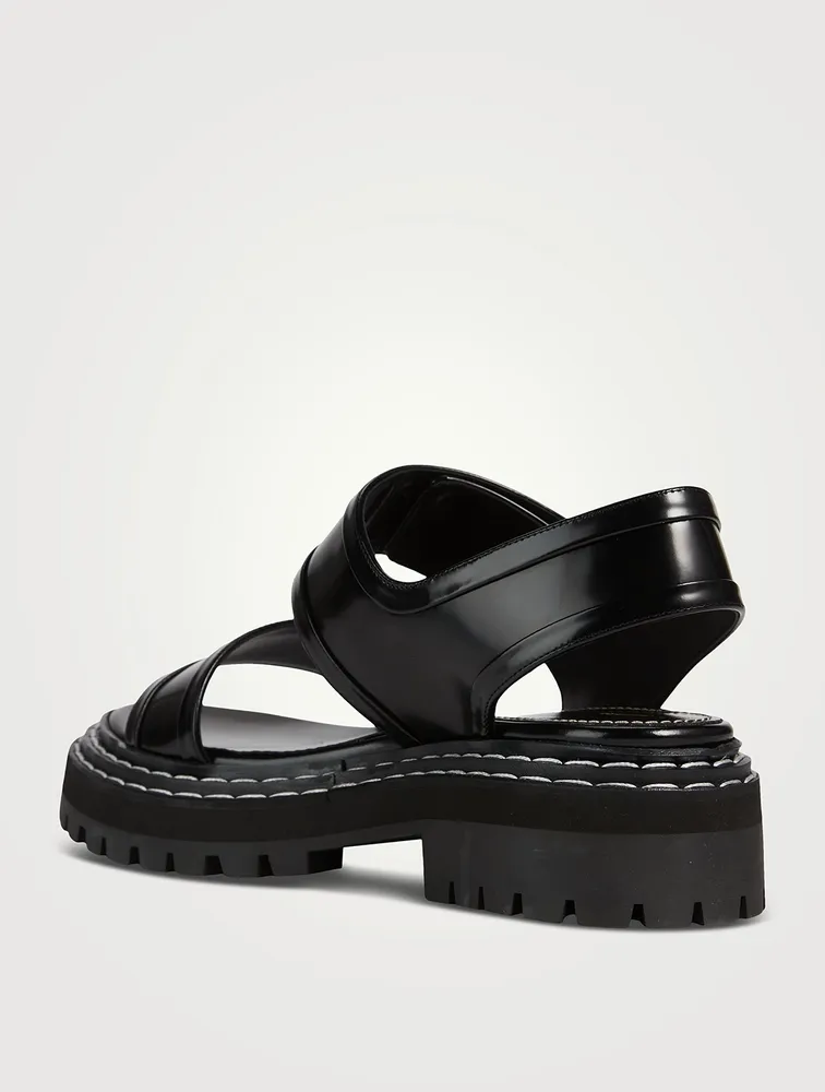 Lug-Sole Leather Sport Sandals