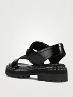 Lug-Sole Leather Sport Sandals