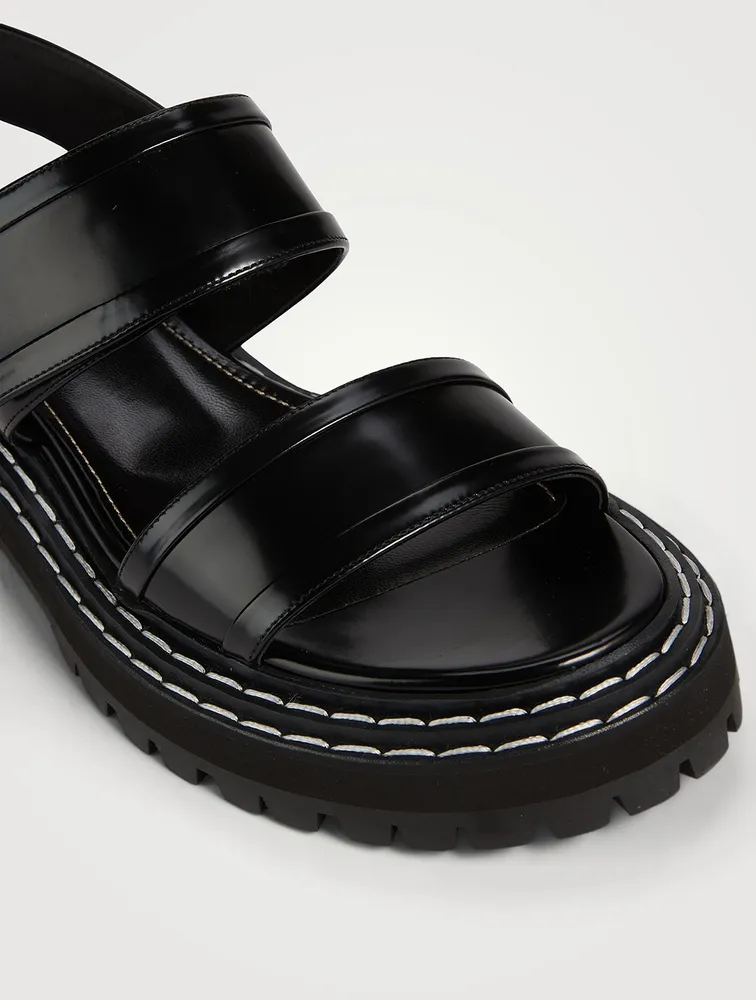 Lug-Sole Leather Sport Sandals