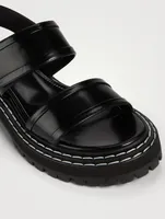 Lug-Sole Leather Sport Sandals