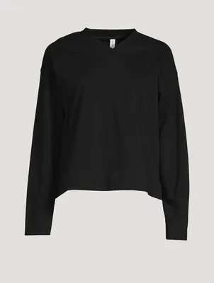 Heavy Jersey V-Neck Long Sleeve T-Shirt