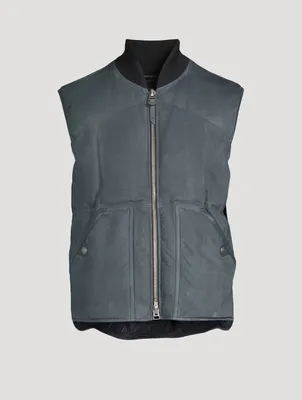Light Suede Down Vest