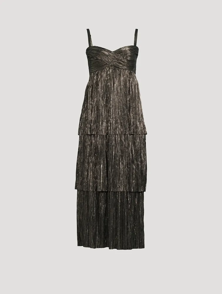 Andromeda Lamé Midi Dress