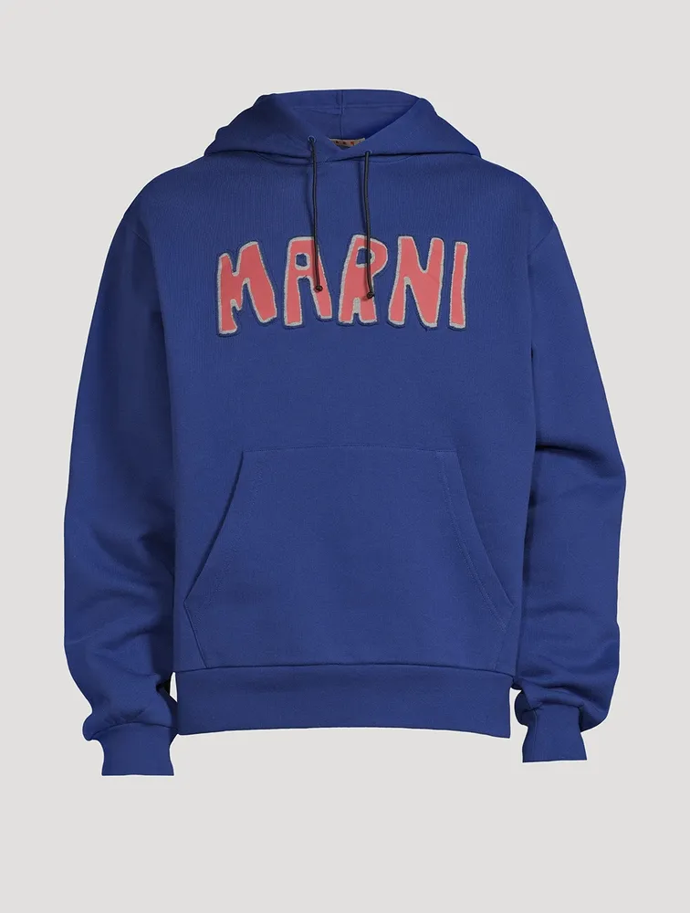 Cotton Hoodie With Cut-Out Logo