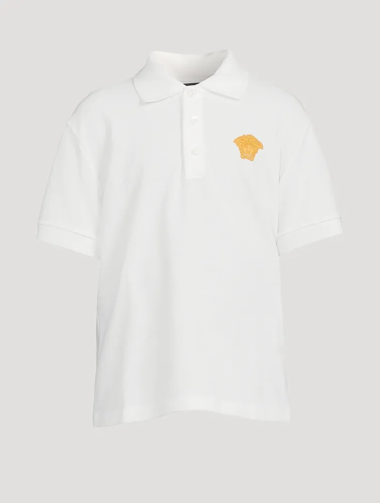 Medusa Embroidered Polo Shirt